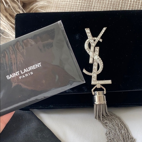 YSL YVES SAINT LAURENT WALLET ON CHAIN WOC BAG - Picture 6 of 9